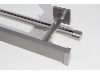 KARNISZ SZYNOWY PODWÓJNY 175cm Modern40 + Techno20 inox
