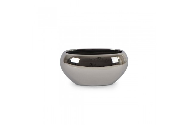 Pl Wazon Owalny Srebrny  Mały