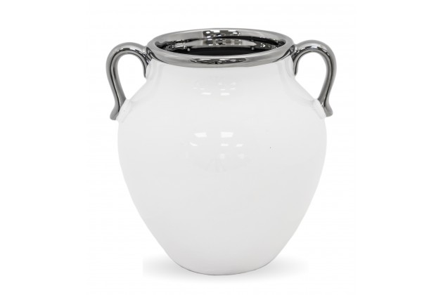 Pl Wazon Amfora Biały Średni