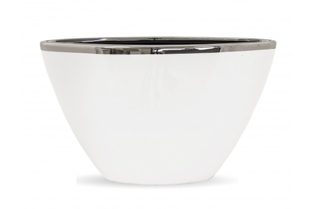 Pl Wazon Biały Płaski Duży