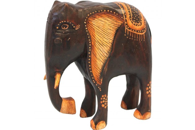 Pl Figurka Drewniana Słoń 20Cm-Prom.