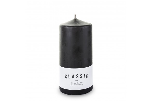 Pl Czerń Świeca K Classic Mat Walec Duży Fi8