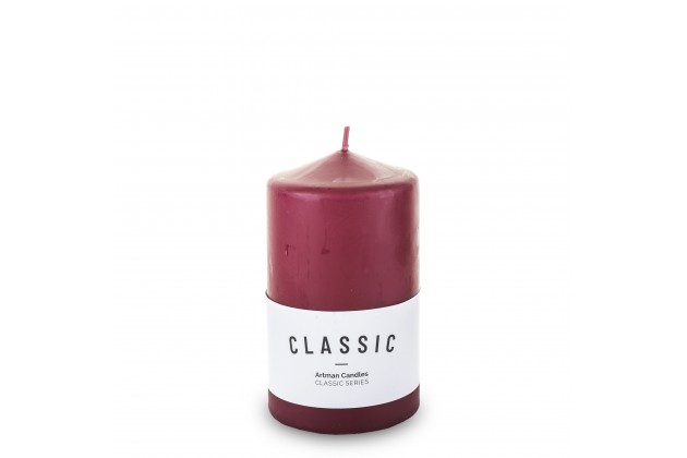 Pl Bordo Świeca K Classic Mat Walec Średni Fi8