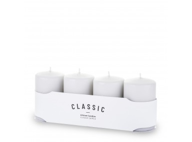 Pl Szary Świeca K Classic Mat 4-Pack Mały