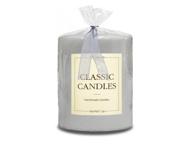 Pl Szary Świeca Classic Candles Walec Mały Fi7