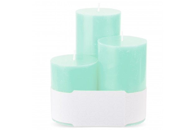 Pl Monsoon  Świeca Glass Classic 3-Pack Walec