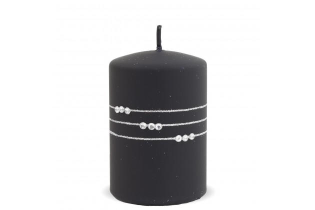 Pl Czarny Świeca Kolia Mat Walec Mały