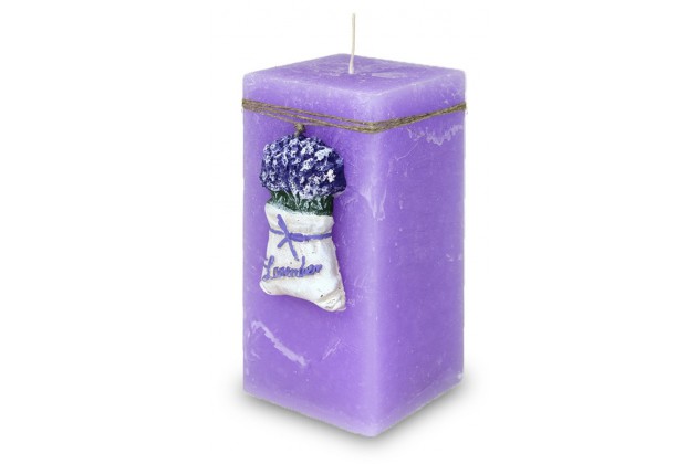 Pl Lawenda Świeca Worek Kostka Duża
