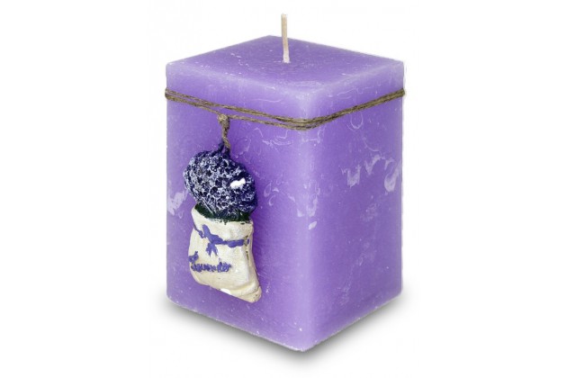 Pl Lawenda Świeca Worek Kostka Mała