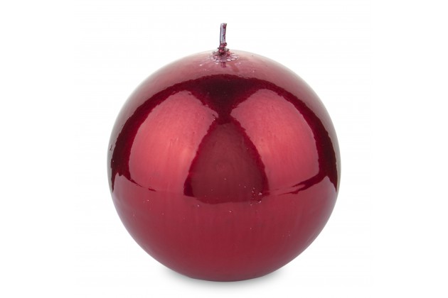 Pl Świeca Lustro Kula Czerwony