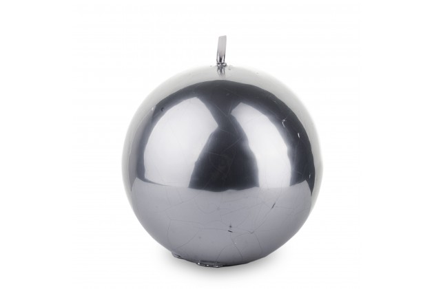 Pl Świeca Lustro Kula Srebrny