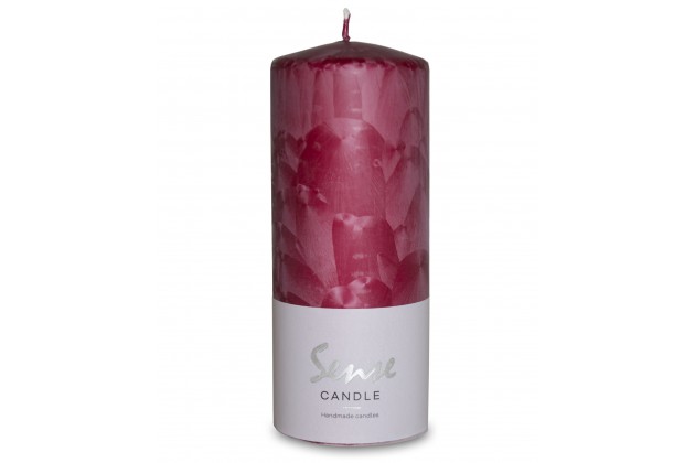 Pl Świeca Sense Walec Duży Bordo