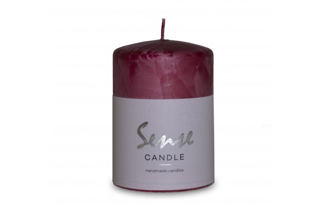 Pl Świeca Sense Walec Mały Bordo