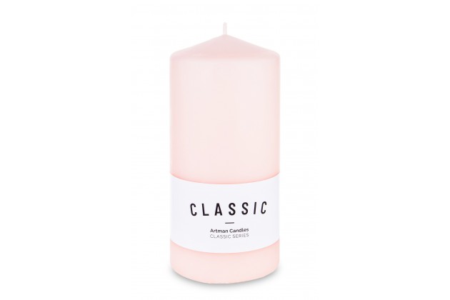 Pl Róż Świeca K Classic Mat Walec Duży Fi8
