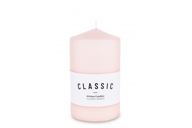 Pl Róż Świeca K Classic Mat Walec Średni Fi8