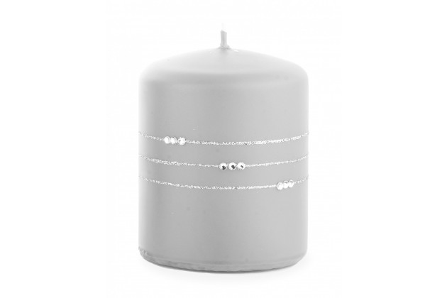 Pl Szary Świeca Kolia Mat Walec Mały Fi8