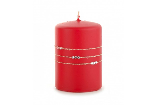 Pl Czerwień Świeca Kolia Mat Walec Mały