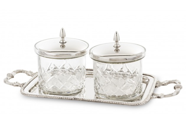 Kpl.Dwóch Pojemników Na Tacy