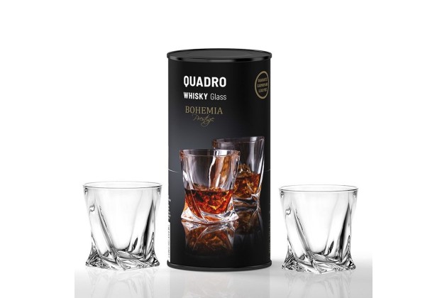 Pl Bohemia Prestige Quadro Szklanka Whisky Tuba 2X