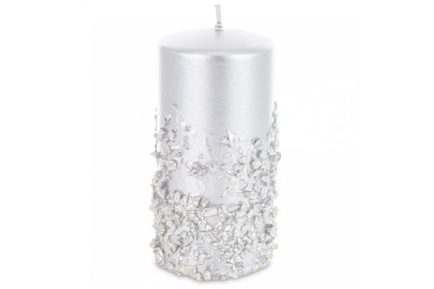 Pl Świeca Srebrny Broadway Walec Duży Fi7